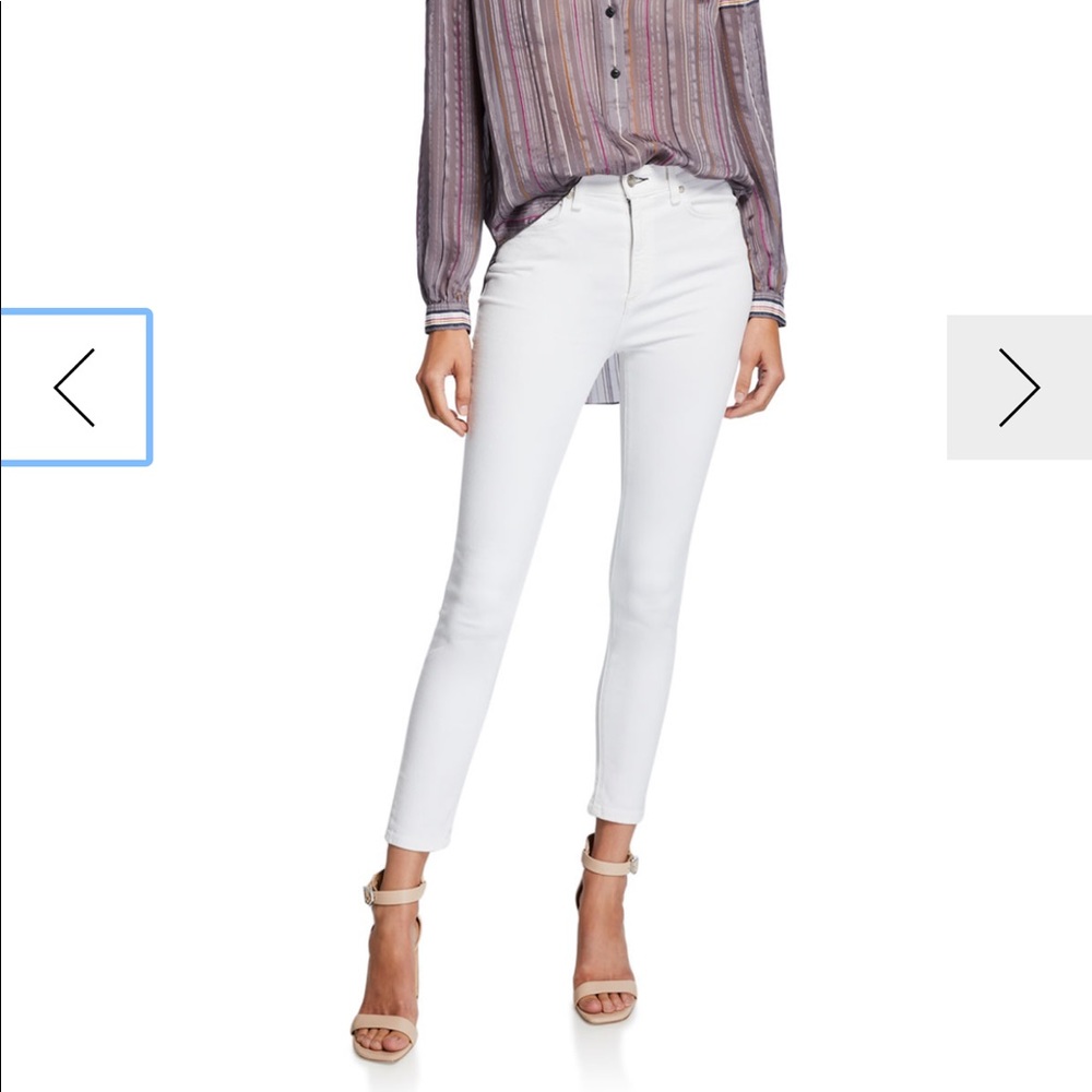 Rag and Bone High Rise Skinny White Denim